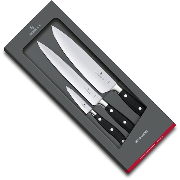Swiss Army Brands 2024 Kitchen Grande Maitre, 3 Pc Chefs Set Forged, Pom Handles, Forged Steel, Parer Gift Box VIC-7.7243.3 - main